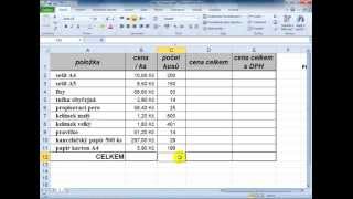 Microsoft Excel  Základní tabulka [upl. by Krik36]