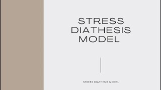 Simplifying Stress Diathesis Model psychology psychologytheory stress lecture [upl. by Sybley449]