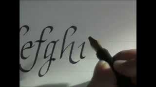 calligraphy  how to write calligraphy letters  italic letters for beginners [upl. by Gifferd]