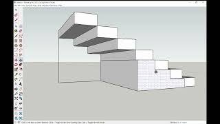 Building Stairs with Handrail in SketchUp  Move Copy tool [upl. by Crane]