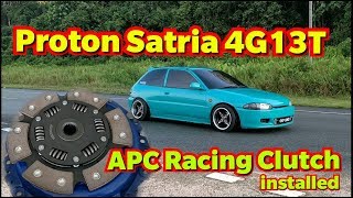 APC Racing Clutch in my Proton Satria 4g13 turbo  0 to 180 kmh [upl. by Charis]