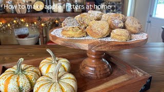 How to make apple fritters at home [upl. by Sesom]