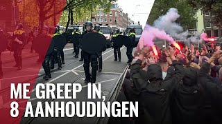 Zo verliep actie Ajaxfans op Leidseplein en bij hoofdbureau politie [upl. by Monah]