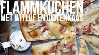 RECEPT Flammkuchen met witlof en geitenkaas  OhMyFoodness [upl. by Sybila]