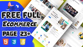 Ecommerce Website HTML CSS JS PAGE 23 FREE [upl. by Rabi894]