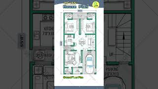 25× 55 house plan with car parking 2bhk house design 25 by 55 houseplan homedesign housemap [upl. by Leahcimauhsoj743]