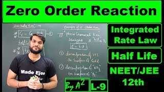 L9 Zero Order Reaction  Integrated Rate Law  Half Life  Chemical Kinetics By Arvind Arora [upl. by Anjali]