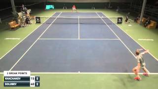 Karen Khachanov RUS  Andrey Golubev KAZ [upl. by Dripps]