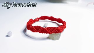 easy and beautiful bracelet｜how to make breslate design for girl at home｜simple knot bracelet｜diy [upl. by Wailoo]