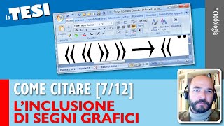 Includere i segni grafici Come citare nella Tesi 712 [upl. by Bartolomeo]