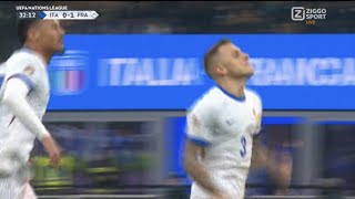 Guglielmo Vicario Own Goal Italy vs France 13 Lucas Digne Free kick All Goals and Highlights [upl. by Gnouhc983]