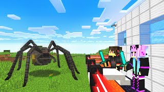 SAFEST SECURITY HOUSE vs MUTANT SPIDER  Minecraft [upl. by Alduino292]