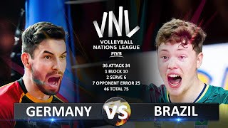 Germany vs Brazil  Mens VNL 2024 [upl. by Shafer633]