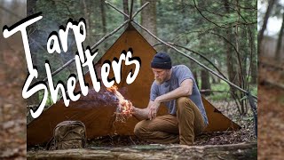 10 Survival Shelter Setups in Under 10 Minutes Oilcloth Tarp Lean To Plow Point A Frame [upl. by Leuqram677]