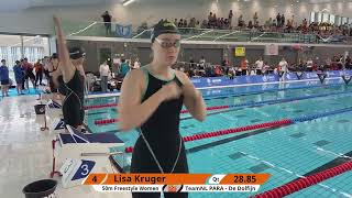 139 PARAFinale  Dames 50m Vrije slag  NK LB 2024 [upl. by Nirehtak]