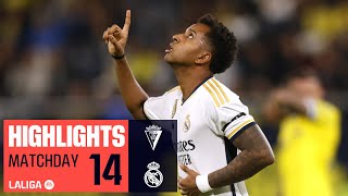 CÁDIZ CF  REAL MADRID 03  RESUMEN  Rodrygo vuelve a brillar en el triunfo del Real Madrid [upl. by Nileak]