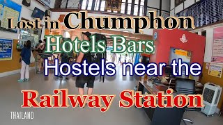 Chumphon Bars  Hotels  Hostels Boat Agents within1KM of Chumphon Railway Station Thailand [upl. by Florio]