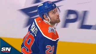 Leon Draisaitl Beats Joel Blomqvist With Blistering Snap Shot [upl. by Gefell]