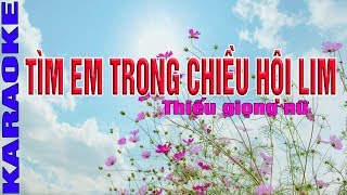 Tìm Em Trong Chiều Hội Lim Karaoke Song Ca Thiếu giọng nữ [upl. by Acilgna275]