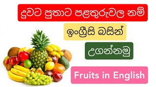 Fruits names in English and Sinhala  පළතුරුවල නම් ඉංග්‍රීසියෙන් සහ සිංහලෙන්  Names of the fruits [upl. by Aliuqet]