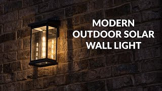 Modern Farmhouse Solar Wall Light  Outdoor Lighting for Gardens Landscape amp Other Outdoor Spaces [upl. by Pepin]