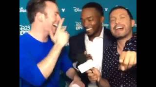 Chris Evans and Anthony Mackie  Singing in Spanish quotFeliz Navidadquot [upl. by Ludovick]