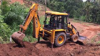 jcb 3dx digging soil and levelling land [upl. by Peggi760]