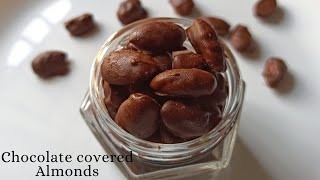 Chocolate Covered Almonds  2  Ingredient Healthy Snacks shorts ytshortsindia [upl. by Yraccaz212]