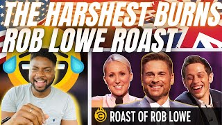 🇬🇧BRIT Reacts To THE FUNNIEST BURNS FROM THE ROB LOWE ROAST [upl. by Sharai]