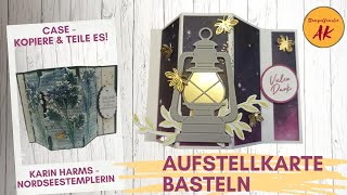 2 aus 1 Stampin Up Anleitung Aufstellkarte basteln Tutorial Bay Window Fold Card Heimeliges Licht [upl. by Attenor440]