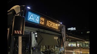 Aérobus le service matinal de bus proposé par Genève Aéroport [upl. by Chuu]