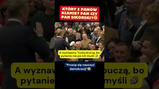 Tuskowa sekta takiego pytania się nie spodziwała 🤣 polityka polskapolityka humor viralshorts [upl. by Luna234]