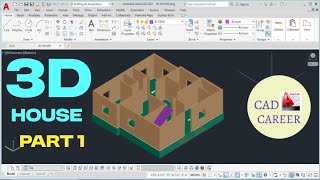 AutoCAD 3D HOUSE  Part 1 [upl. by Marjana43]