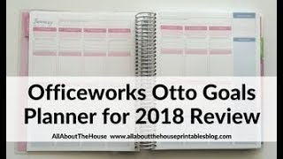 Otto 2018 Goals Planner Officeworks Review  cheaper alternative to Erin Condren Australia [upl. by Maziar]