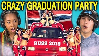 TEENS REACT TO CRAZY NORWAY HIGH SCHOOL GRADUATION PARTIES Russefeiring [upl. by Orban38]