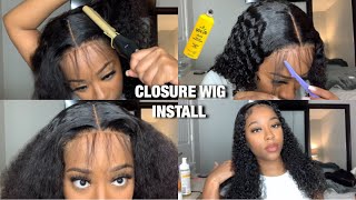 BEST 4x4 LACE CLOSURE WIG INSTALL USING GOT 2 B FREEZE SPRAY  CHEETAH BEAUTY HAIR [upl. by Dez]