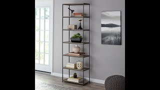 Mainstays 6Shelf Metal Frame Bookcase Guided Assembly [upl. by Waverly]