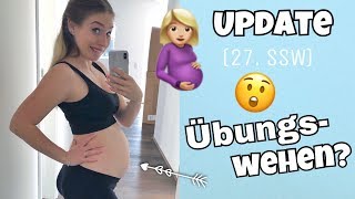 SchwangerschaftsUpdate 🤰🏼 Übungswehen  😲 ♡ 27 SSW  Bibi [upl. by Minardi]