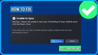 How to Fix Steam Unable to Sync Error 2024 [upl. by Nomyt]