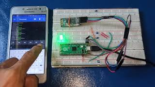 Raspberry Pi Pico and HC05 Bluetooth Module Code in description 👇 [upl. by Nel]