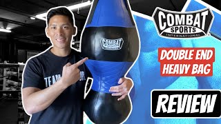 Combat Sports Double End Heavy Bag REVIEW A GREAT BAG FOR UPPERCUTS AND MOVEMENT [upl. by Aitnic]