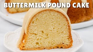 Vanilla Buttermilk Pound Cake  classic pound cake texture [upl. by Malas458]