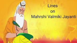 10 Lines on Maharshi Valmiki Jayanti । Essay on Maharishi Valmiki Jayanti। Paragraph [upl. by Golliner]