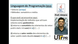 Java Métodos  Vetores arrays Somatório e média [upl. by Eagle]