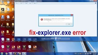 How to remove explorerexe error message in windows 7 881 [upl. by Zoe]