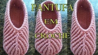 COMO FAZER ESSA LINDA PANTUFA EM CROCHÊ [upl. by Eitirahc289]