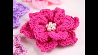 Flor de dos capas de ganchillo crochet [upl. by Odravde]