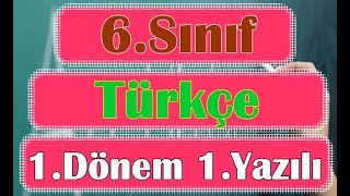 6Sınıf TÜRKÇE 1 Dönem 1 Yazılı Soruları ve Çözümü [upl. by Aciretehs443]