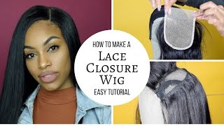 Tutorial How To Make a Full Lace Closure Wig Beginner Friendly [upl. by Allimaj]