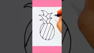 How to draw pineapple pineapple drawing for kids and toddlers ytshort drawing4kids shorts [upl. by Ynohtnaed312]